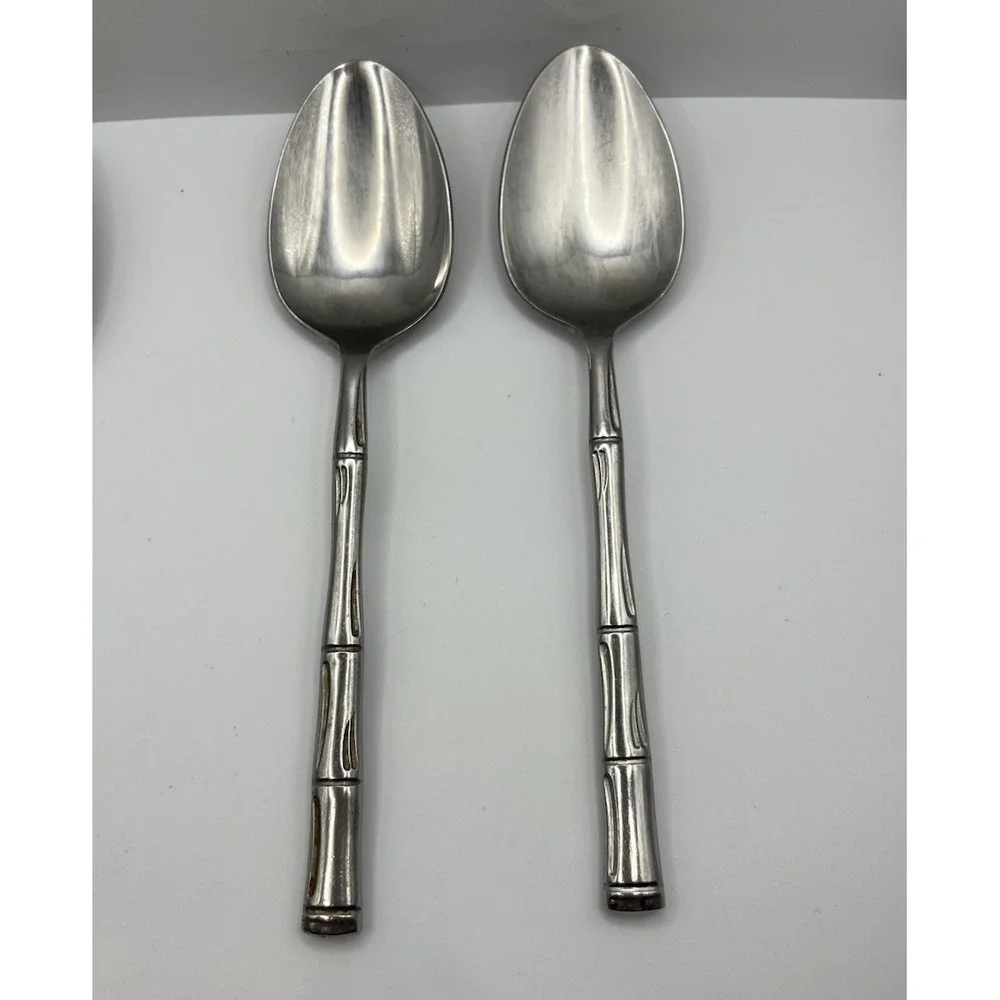 Reed & Barton Rebacraft Regal Bamboo Oval Soup Spoons 7-1/4
